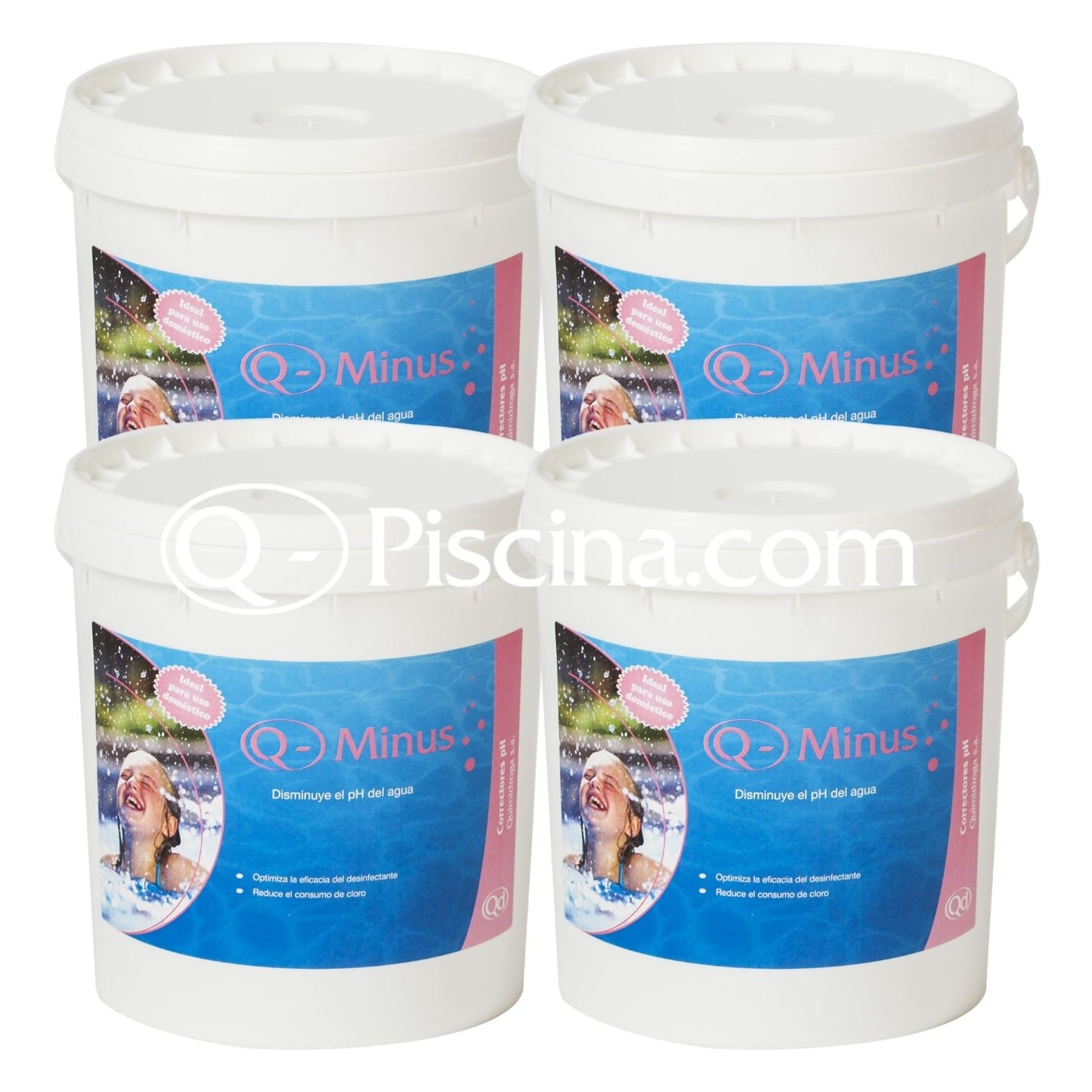 Minorador de pH granulado Q-Minus - Caja 4 botes de 8 kg